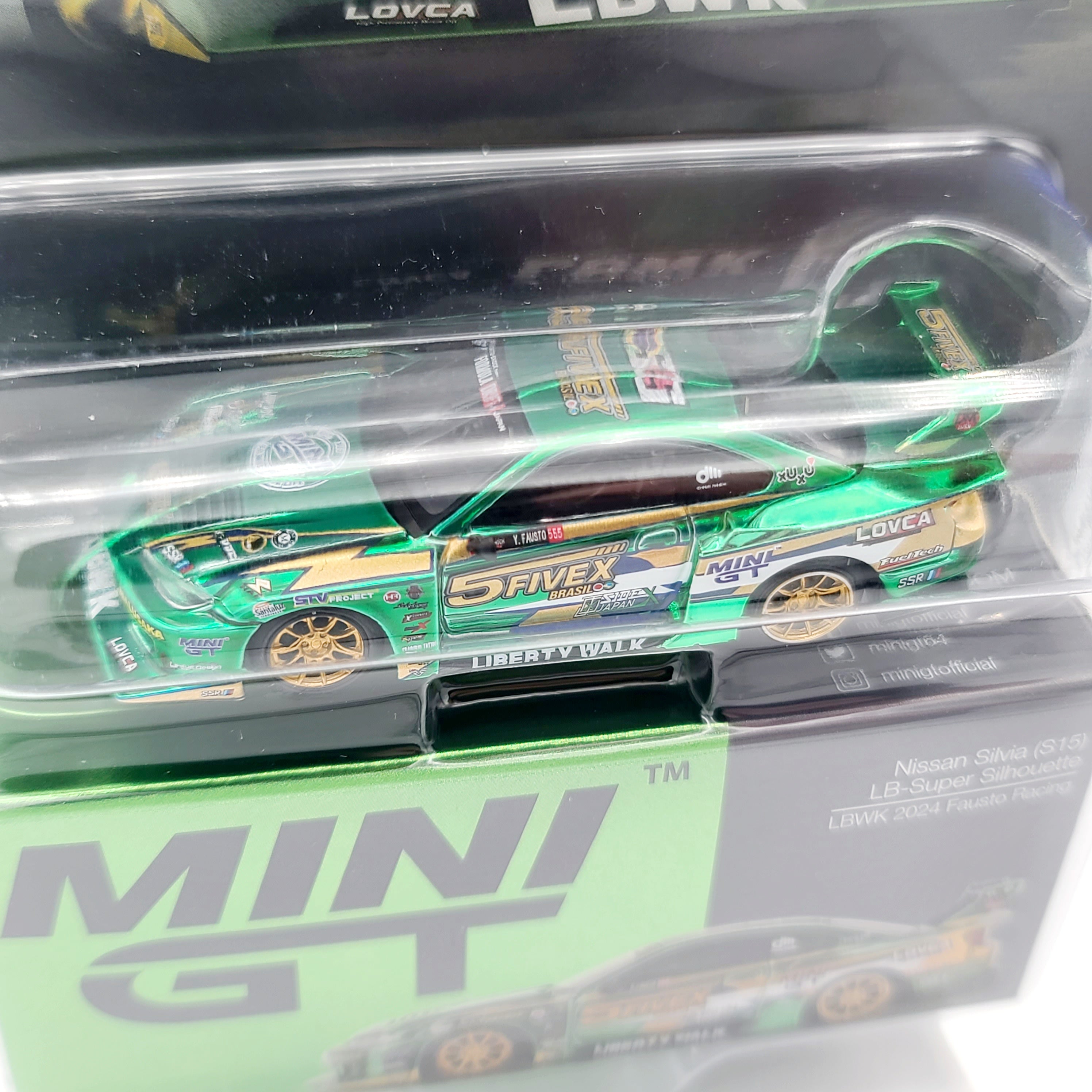 Mini GT Nissan Silvia S15 LB-Super Silhouette - 1:64, LBWK Fausto Racing (2025 Limited Edition)